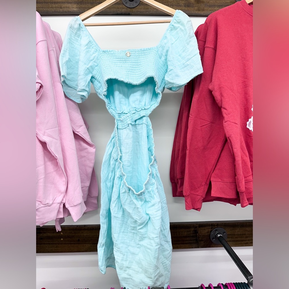 Simply Southern Seafoam Cutout Dress - NWT - Picture 2 of 3